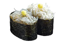 国産しらす軍艦食べ比べ （生しらす・釜揚げ上しらす）