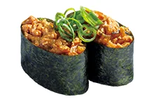 とらふぐ皮の あんきも和え軍艦