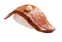 炙り鹿児島黒牛5等級握り (山わさびのせ)