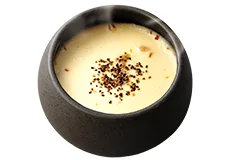 2種のチーズの カルボナーラ風茶碗蒸し