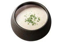 あさりとエリンギの きのこクリーム茶碗蒸し