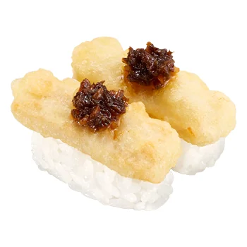 かに身の天ぷらにぎりXO醤