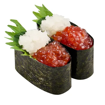 煎り酒漬け筋子と大根おろし軍艦