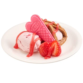 フレッシュ苺&苺のココアオムレット 苺アイス添え