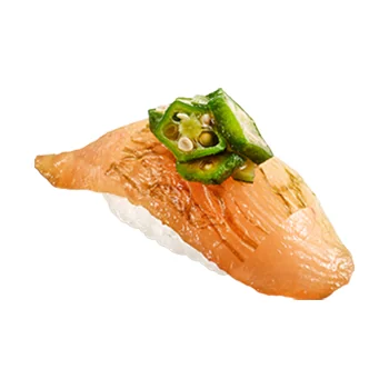 煮切り醤油漬けびん長オクラのせ