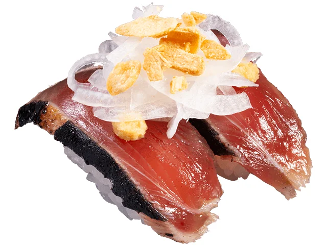 国産炭焼きかつおたたき 香味野菜仕立て(二貫)