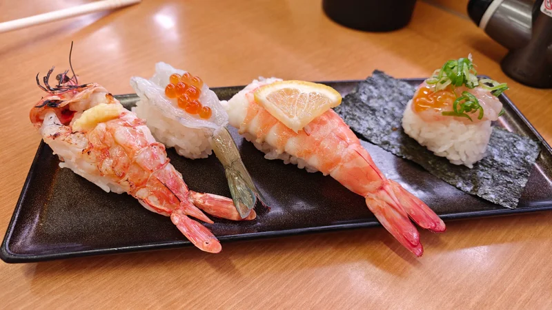 スシロー 天然えびづくし4種盛り